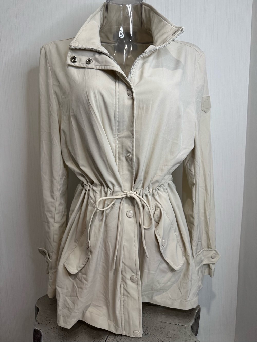 ANATOMIE Drawstring Waist Jacket. Large. Tan/Ivory. No flaws noted.